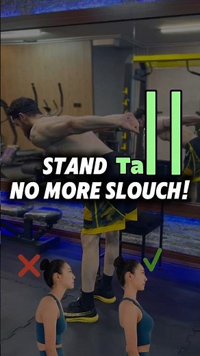 How to Stand Up Straight | Simple Posture Fix 🦒💪🏻 ​⁠‪@MiladRahimifit‬
