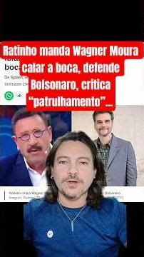 Ratinho tells Wagner Moura to shut up, defends Bolsonaro, criticizes the "policing" of his attack...