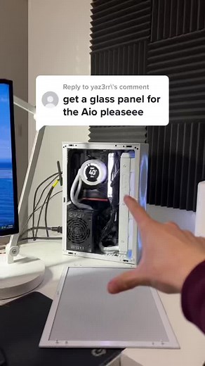 Reply to @yaz3rr mirror tinted tempered glass panel 👀 #ssupd #meshlicious #sffpc #pcbuild #custompc #tonytechbytes