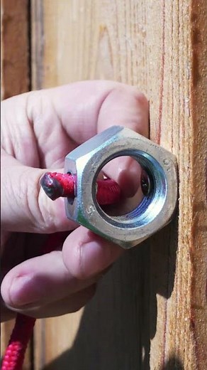 How to Fasten a Clothesline Using a Metal Nut #shorts #diy #tip #trick
