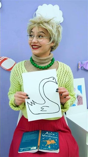 Desenhando um cisne com meio coração! Desafio divertido de arte 🎨