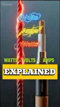 Volts, Amps & Watts Explained in 30 Seconds ⚡😱 The Fastest Power Lesson Ever!