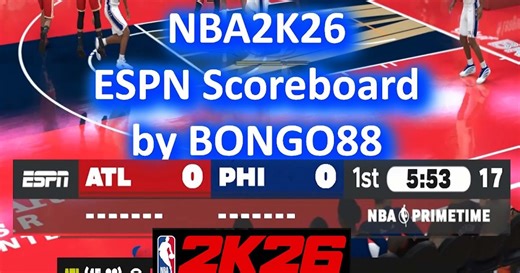 NBA 2K26 Realistic ESPN Scoreboard 2026 Mod