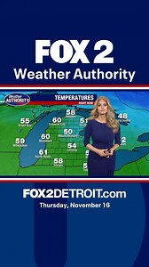 45 reactions | It’s a very mild day with highs in the lower 60s. FOX 2 Weather Authority Meteorologist @StephanieMeadWX has your forecast on this beautiful Thursday. Tap the link in the bio for a more in-depth look at this week’s weather - @FOX2Detroit #weather #detroit #metrodetroit | FOX 2 Detroit | Facebook