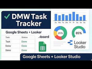 Create DMW Task Tracker in Google Sheets | Looker Studio Dashboard for Daily, Monthly & Weekly Tasks