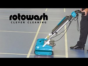 Rotowash hard surface floor cleaning machine