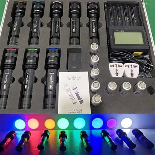 TANK007 CI02 Professional Torch Light Forensic Evidence Collection Linterna LED Uniform Crime Scene Forensic Kits Flashlight