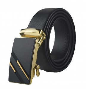 [Hot Item] Men's Casual Business Black Lychee Pattern Automatic Belt, Women's High-Quality Office Accessory Belt