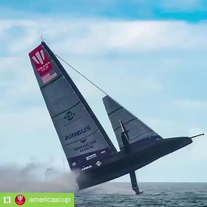 Down she goes! American Magic gets airborne before capsizing ⛵ Stream the America's Cup on Kayo. #pradacup #americascup #sailing | Kayo Sports