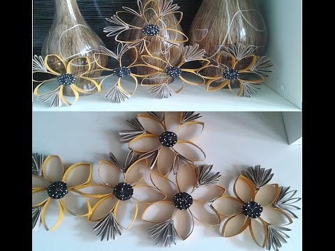 Flores com Rolo de Papel Higiênico