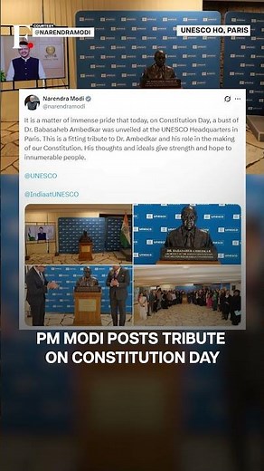 Ambedkar Statue Unveiled at UNESCO; PM Modi Shares Tribute | Subscribe to Firstpost | N18G
