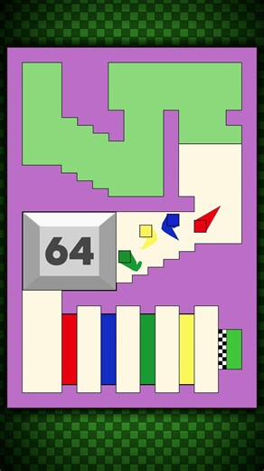 Red vs Blue vs Green vs Yellow | Square Race 🟥🟦🟩🟨 #shorts