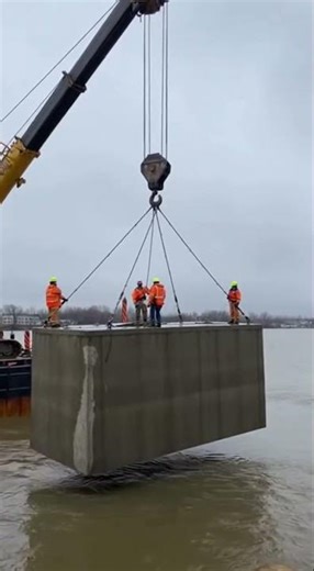 Massive bridge failure heavy excavator plunges, workers struggle, steel beams twist, and concrete sl