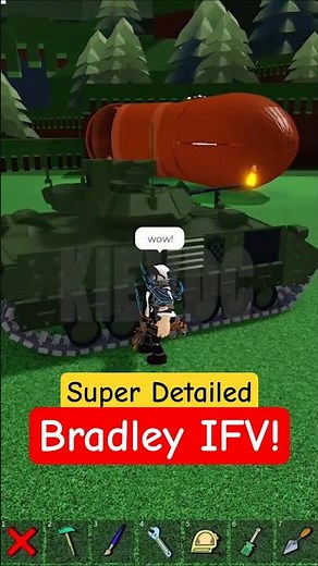 Roblox Build a Boat for Treasure Bradley Infantry Fighting Vehicle Realistic tank #babft #roblox
