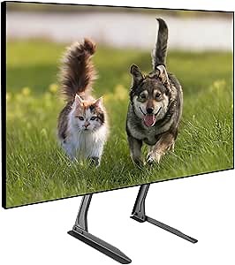 ProMounts Universal Fixed Tabletop TV Stand, Heavy Duty Adjustable Bracket for 13-72 Inch LED LCD OLED Plasma Flat and Curved TV Screens Holds Up to 110 lbs, Max VESA 800x400