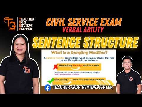 Sentence Structure - Verbal Ability | CSE - LET - NAPOLCOM - UPCAT