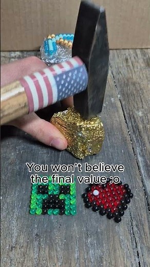 Day 1 of turning gold foil into a $1M gold bar! #day1 #asmr #gold #satisfying #challenge