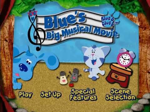 Blue's Clues: Blue's Big Musical Movie (2000) DVD Main Menu #1