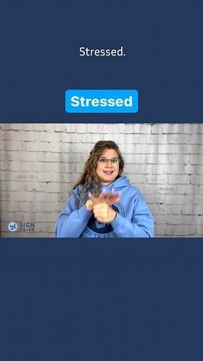 Learn how to sign “Stressed” / American Sign Language⁠ ⁠ 🤟🏻 When you become a member, you’ll have access to all of our courses and to over 800 videos and quizzes teaching you American Sign Language!⁠ Our videos and courses range from beginner to advanced and include Zoom workshops throughout the year. ⁠ ⁠ ✅ ASL Course⁠ ✅ Special Needs Course⁠ ✅ Vocabulary Video Cards Course⁠ ✅ Fingerspelling Course⁠ ✅ Words That Look Similar Course⁠ ✅ Zoom Workshops⁠ ⁠ www.sign-tribe.com | Sign Tribe