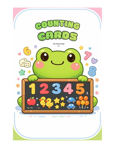 Frog Counting Flashcards 1-20 – Kawaii Math Learning (Printable Preschool)
