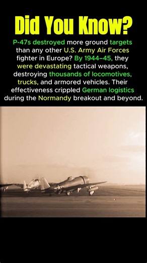 How P 47s Crippled German Ground Forces in 1944 #groundattack #p47thunderbolt #ww2europe #normandy