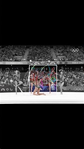 A stunning frame of rhythmic gymnastics from #Paris2024 ✨#Olympics #RhythmicGymnastics
