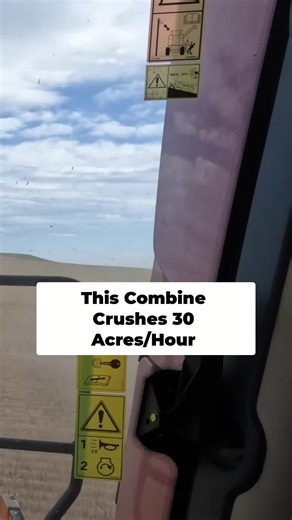 31 acres an hour? This beast with a 61-foot header is out-cutting everything. It's an absolute unit, pushing 3000 bushels an hour. Unbelievable power! #Combine #Farming #AgTech #Harvest #BigYield