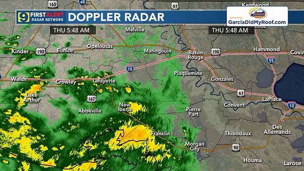 Jared Silverman here...Good Thursday morning...Radar sweeps, followed by a current 3-hour radar loop across southern Louisiana. Light to moderate showers moving into Lafayette and Baton Rouge. TODAY'S WEATHER >>> https://tinyurl.com/55jv6zbh | WAFB Channel 9