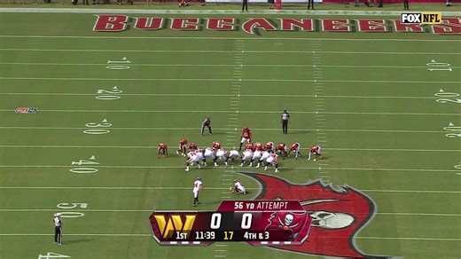 Chase McLaughlin Knocks Through 56-Yard Field Goal | Commanders vs. Bucs Highlights