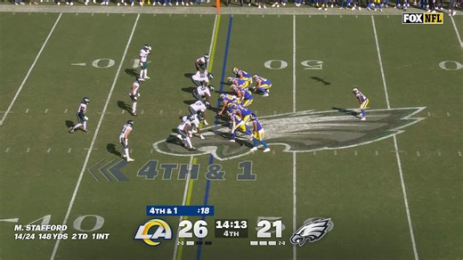 Jordan Davis stonewalls Rams RB on fourth down to give Eagles possession