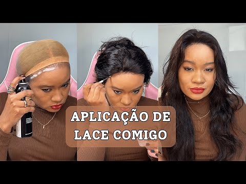 INSTALAÇÃO DE PERUCA I APLICANDO LACE PASSO A PASSO I LACE DE CABELO HUMANO I COMO COLAR LACE FRONT