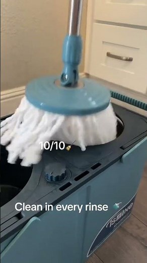 Tsmine RinseWise Spin Mop Bucket with Water Partitions for Ultimate Separation and Hygiene!