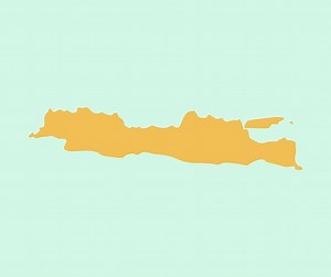 the design of the map illustration of the island of Java