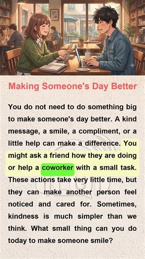 Making Someone's Day Better 😊 | Easy English for Beginners (A1–A2) | English Listening Practice