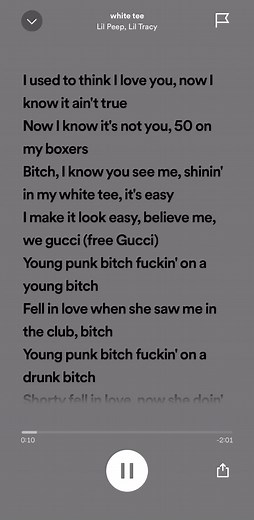 white tee full song - lil peep #lilpeep #whitetee #audios #fyp #spotify #lyrics #music #makemefamous #goviral #viral #fypシ #thirdvideo #letsmakehistory #awesome