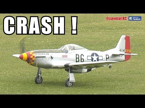CRASH ! Giant scale P-51 Mustang DESTROYED on maiden flight