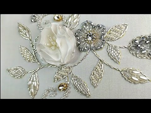 Beaded Embroidery | Hand Embroidery and nice Beads Work | Watch the design !!