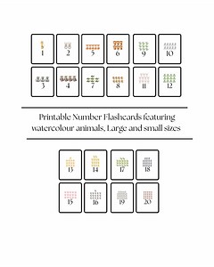 Number Flashcards | Counting Cards | Printable Number Flash Cards | Number Poster | Counting Activity | Preschool, Toddler Activity - Etsy