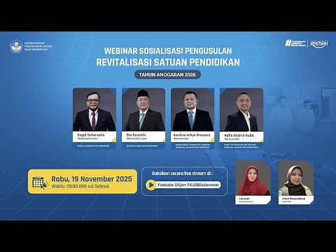 [WEBINAR] Revitalisasi Satuan Pendidikan dan Digitalisasi Pembelajaran Tahun Anggaran 2026