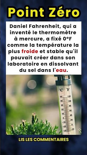 Pourquoi 0°F est-il la température qu'il est ? L'histoire derrière l'échelle Fahrenheit 🥶🌡️