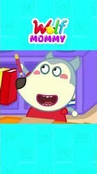 Little Wolf's GIGA RICH Math Robot! 😱 Math Challenge #Shorts #cartoons #funny #kids