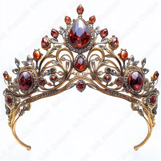 Crystal Tiara Clip Art, Princess Crown Printable Images (JPG Bundle) - Etsy