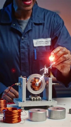 How to Make a Free Mini Generator Using 2 DC Motors ⚡ #diypower #generator