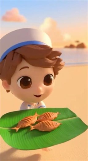 Tiny Fisherman’s Ocean Fish Fry | Cute Seashore Animation #miniworld #asmrcooking #cartoon