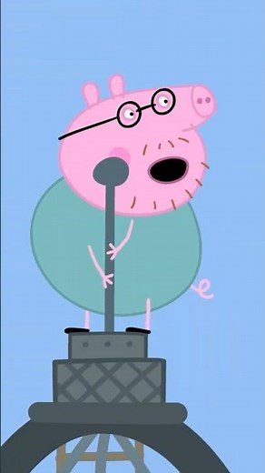 Daddy Pig is scared of heights 😰 Peppa Pig is now playing on Netflix!
