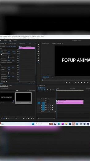 POPUP Animation in Premiere Pro 🔥 Easy Text Pop-Up Effect Tutorial #motiongraphics #videoediting