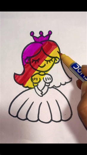 Princess Drawing 👑 | Satisfying Art Video | Relaxing Sketch #art #satisfying #artwork #artist