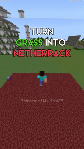 MB.35 on Instagram: "Minecraft Commandblock Command | Turn Grass into netherrack 💯 📲Follow me on INSTAGRAM / TIK TOK / YOUTUBE 📲@minecraft.builds35 📥DM for cooperation / Promotion #minecraft #promotion #cooperation #minecraftcommandblock #minecraftcommands #minecraftdaily #minecraftedit #minecraftworld #minecrafttutorial #minecraftbedrock #bedrock"