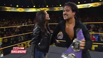 After winning the NXT Cruiserweight Championship, Angel Garza celebrates by proposing to his girlfriend, Zaide, in front of the NXT Universe! | WWE NXT