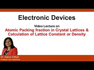 L4(A) | Atomic Packing fraction in Crystal Lattices | Lattice Constant || Electronic Devices (AKTU)